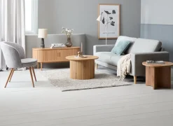 Fauteuil HOLMDRUP grijs/eiken