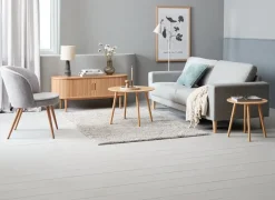 Fauteuil HOLMDRUP grijs/eiken