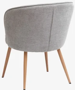 Fauteuil HOLMDRUP grijs/eiken