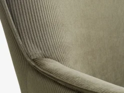 Fauteuil HUNDESTED corduroy groen/eiken kleur