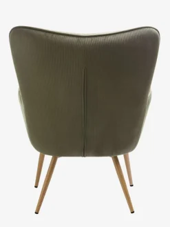 Fauteuil HUNDESTED corduroy groen/eiken kleur