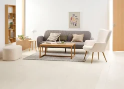 Fauteuil HUNDESTED off-white teddy/eiken kleur