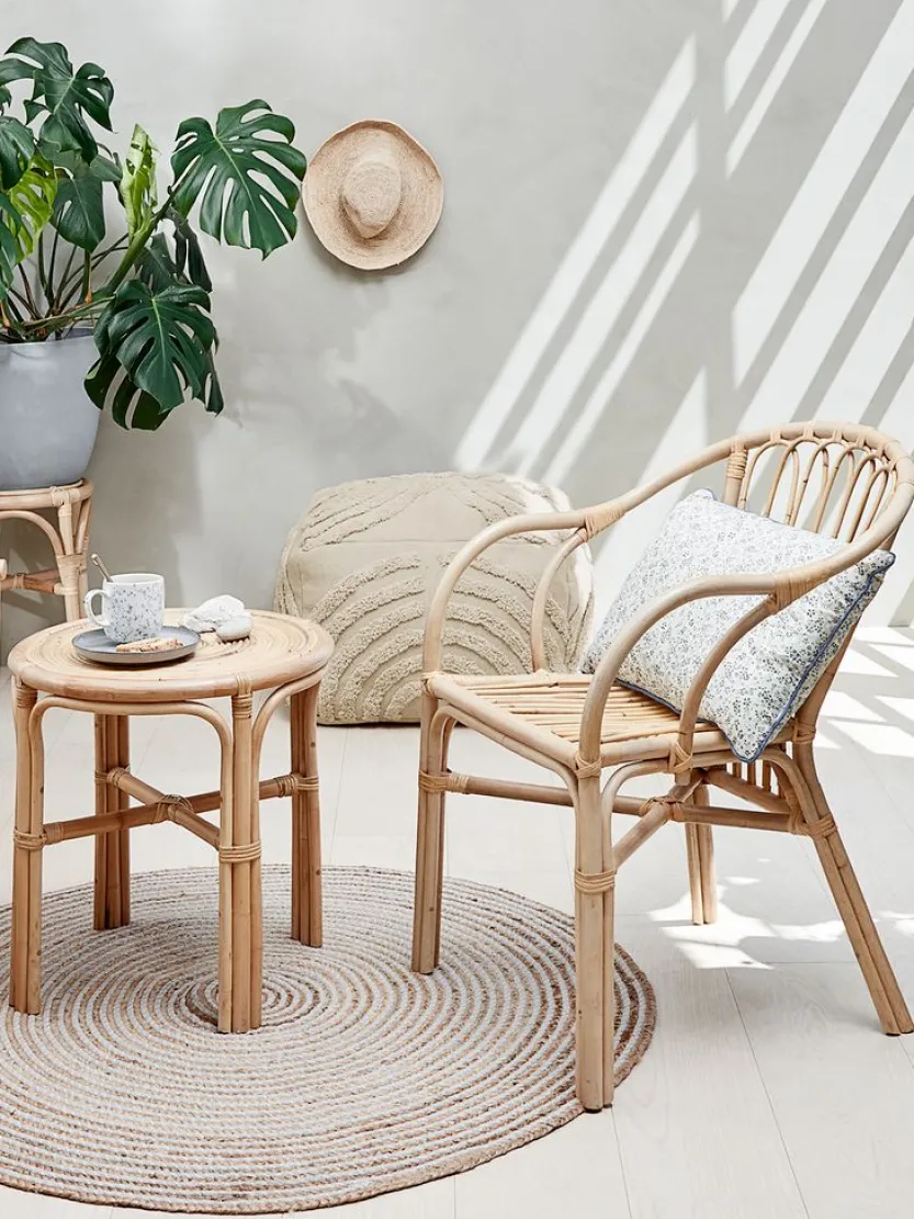 Fauteuil LISELEJE laag naturel