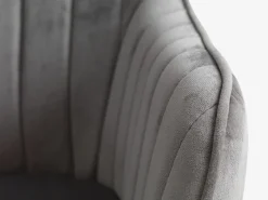 Fauteuil ONSEVIG fluweel grijs/zwart