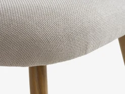 Fauteuil THORUP beige stof/eiken kleur