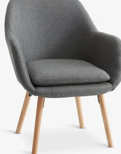 Fauteuil UDSBJERG grijze stof/eiken