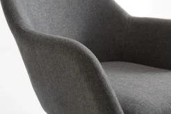 Fauteuil UDSBJERG grijze stof/eiken