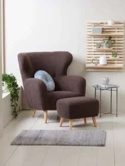 Fauteuil VILDSUND bruine stof