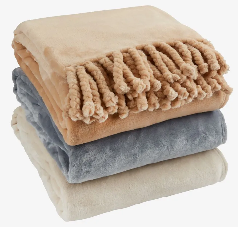 Fleeceplaid BONDEROSE 130x170 beige