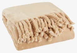 Fleeceplaid BONDEROSE 130x170 latte