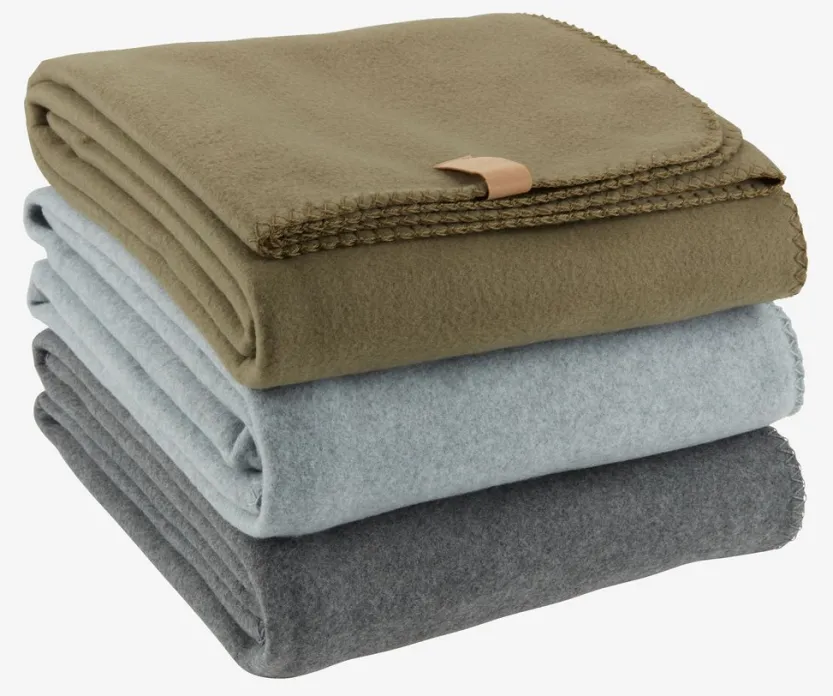 Fleeceplaid DAGLILJE 130x170 donkergrijs