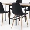 FOLDINGBRO L130 tafel eiken + 4 JONSTRUP stoelen zwart/eiken
