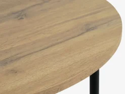 GADSTRUP Ø85 tafel + 4 GADSTRUP stoelen zwart/eiken kleur