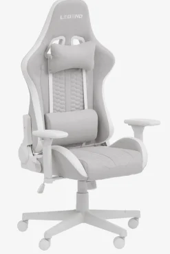 Gamestoel NIBE wit/beige stof