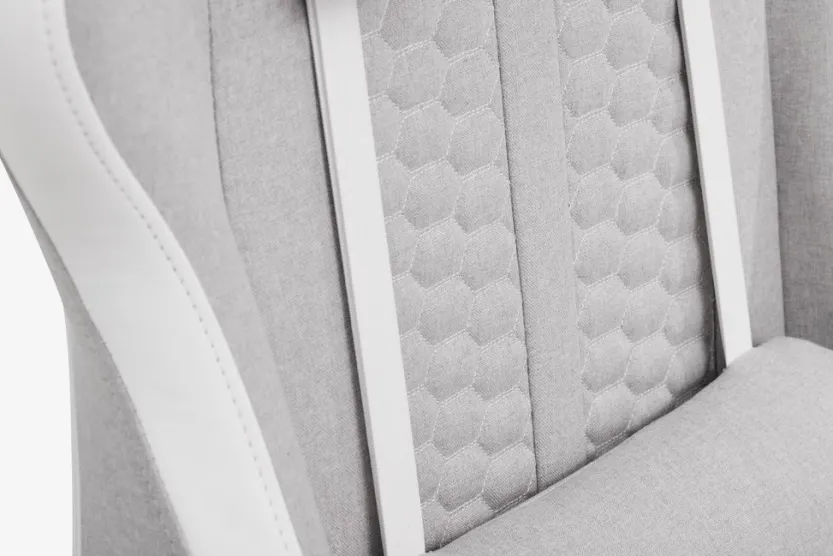 Gamestoel NIBE wit/beige stof