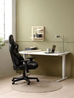 Gamestoel NIBE zwart kunstleer/rood