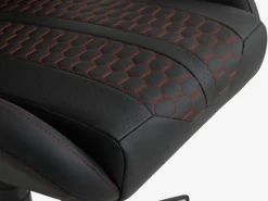 Gamestoel NIBE zwart kunstleer/rood