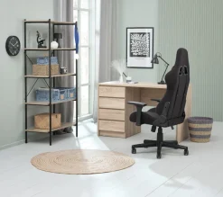 Gamestoel NIBE zwarte stof/zwart