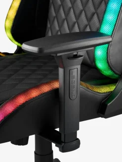 Gamestoel RANUM met LED zwart kunstleer/zwart