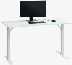 Gamingbureau HALBJERG 65x135 met LED wit