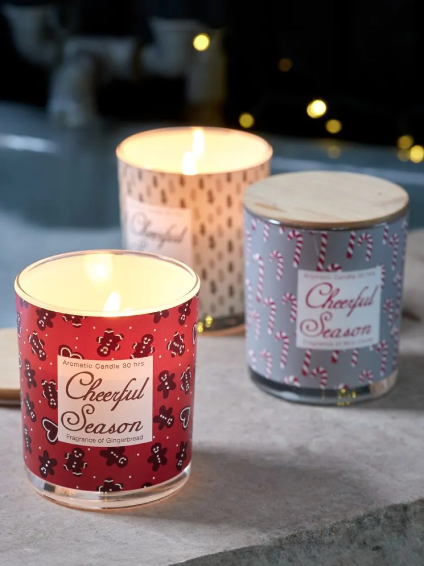 Geurkaars ANHYDRIT Ø7xH8 cm assorti