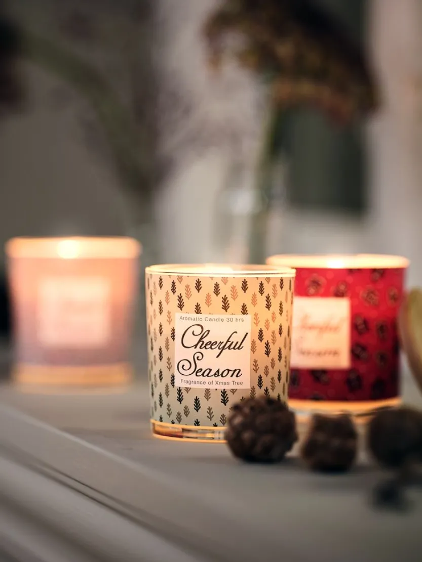 Geurkaars ANHYDRIT Ø7xH8 cm assorti