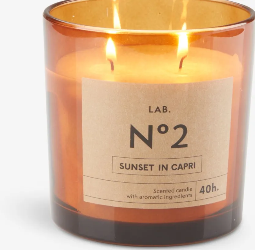 Geurkaars BASTIAN Ø10xH10cm bruin