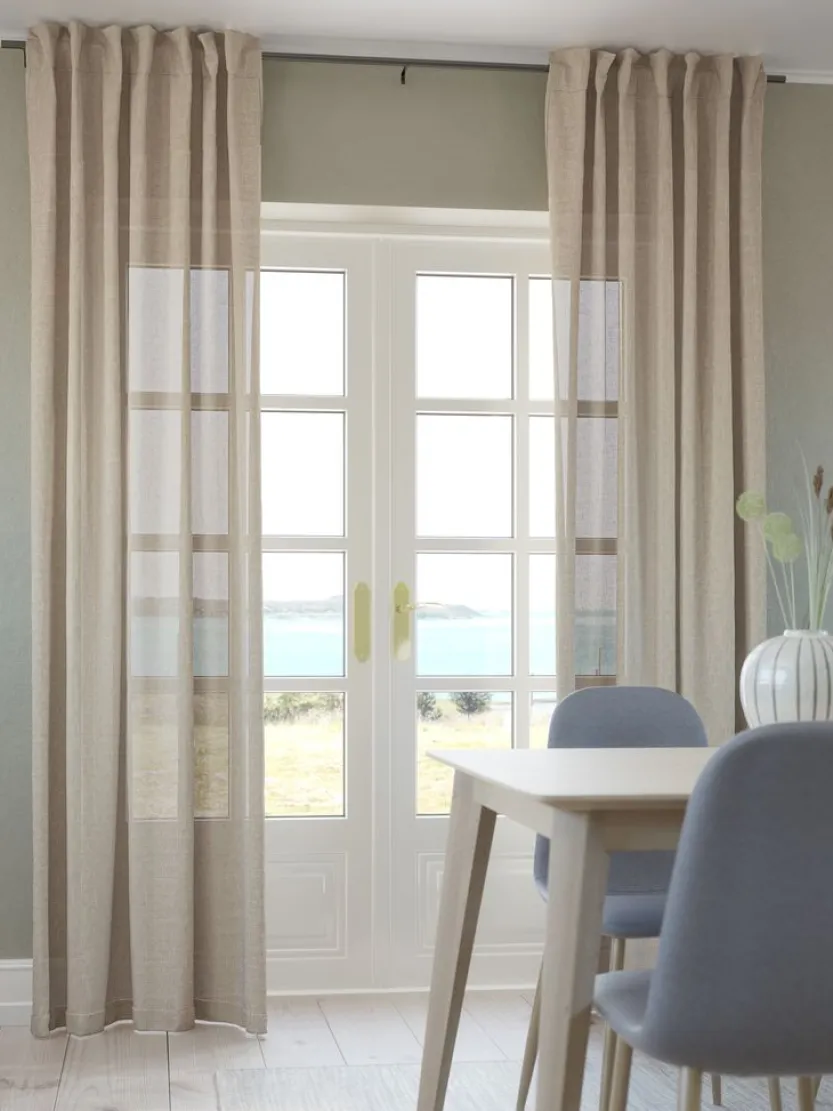 Gordijn AGA 1x140x300 linnenlook kaki