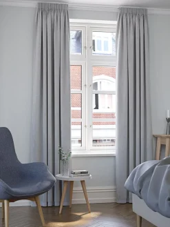 Gordijn ARA 1x140x300 verduisterend corduroy grijs