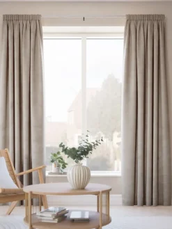 Gordijn AUSTRA 1x140x300 fluweel taupe