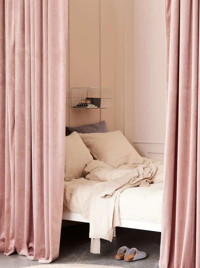 Gordijn AUSTRA 1x140x300 fluweel roze