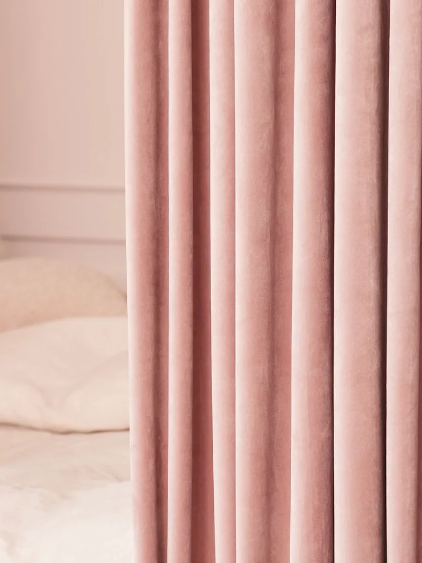 Gordijn AUSTRA 1x140x300 fluweel roze