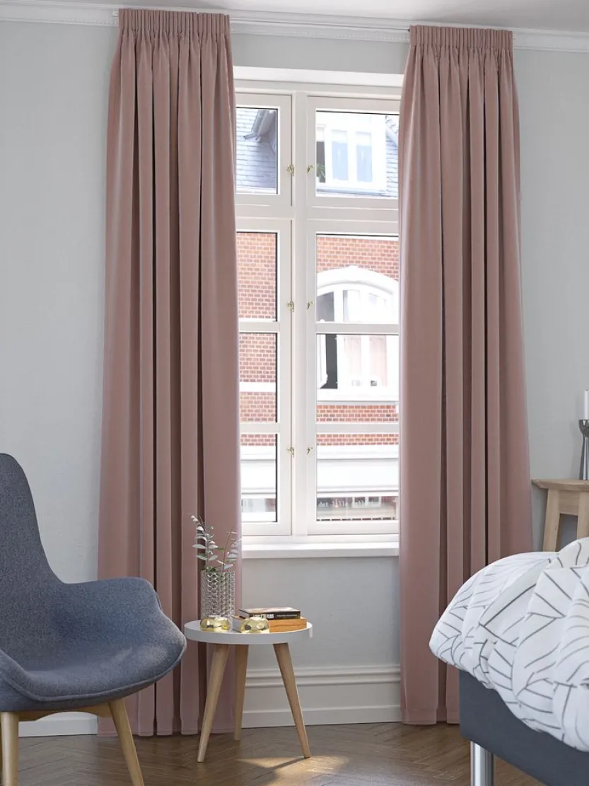 Gordijn AUSTRA 1x140x300 fluweel roze