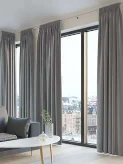 Gordijn AUSTRA 1x140x300 fluweel grijs