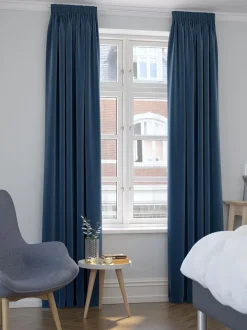 Gordijn AUSTRA 1x140x300 fluweel blauw