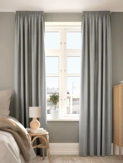 Gordijn LEKA 1x140x300 verduisterend grijs