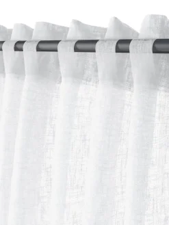 Gordijn UNNEN 1x140x300 wit linnenlook