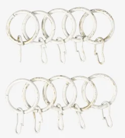 Gordijnring Ø19 mm 10st/pk wit/goud