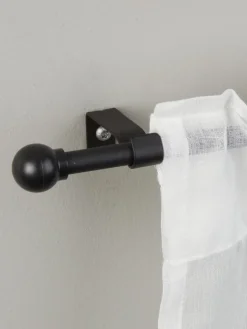 Gordijnstang BATALDEN Ø10mm 80-145 cm zwart