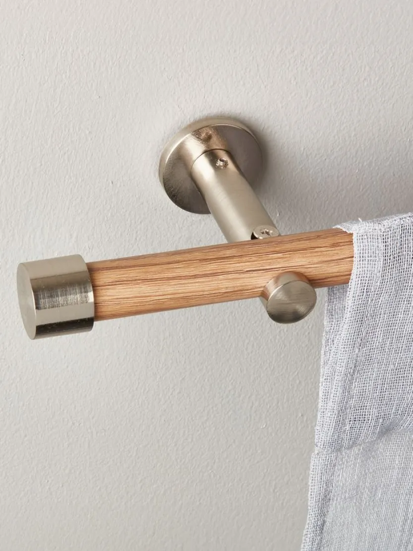 Gordijnstang FOREST 160-300 cm houtlook