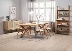 GRIBSKOV L230 tafel eiken + 4 ARNBORG stoelen eiken