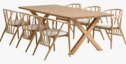 GRIBSKOV L230 tafel eiken + 4 ARNBORG stoelen eiken