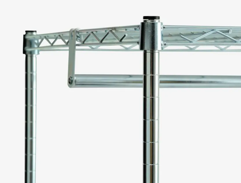 Halmeubel VINDINGE 4 schappen chroom