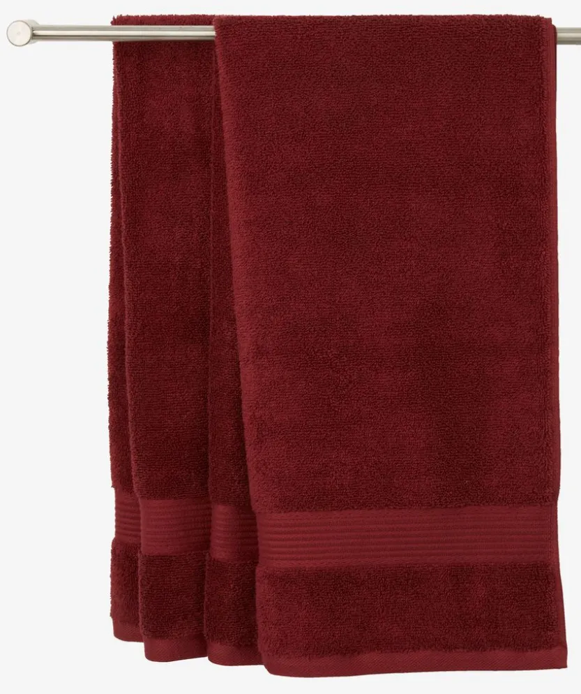 Handdoek KARLSTAD 50x100 bordeaux