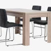HASLUND L160 tafel eiken + 4 HAMMEL stoelen zwart