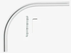 Hoek voor FLEXI stang 90° wit