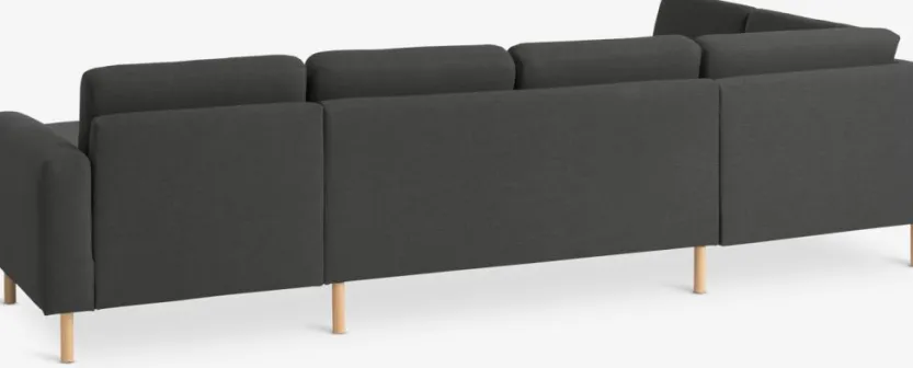 Hoekbank SVALBARD links donkergrijs