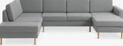 Hoekbank SVALBARD links lichtgrijs