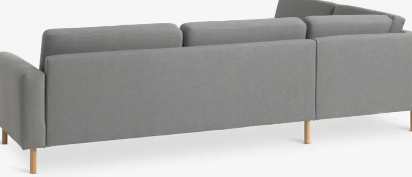 Hoekbank SVALBARD open einde links lichtgrijs