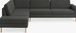 Hoekbank SVALBARD open einde links donkergrijs